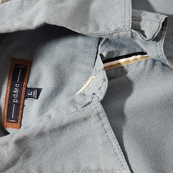 Pd & c👔Blue Button Down Long Sleeves Size L - Picture 4 of 4